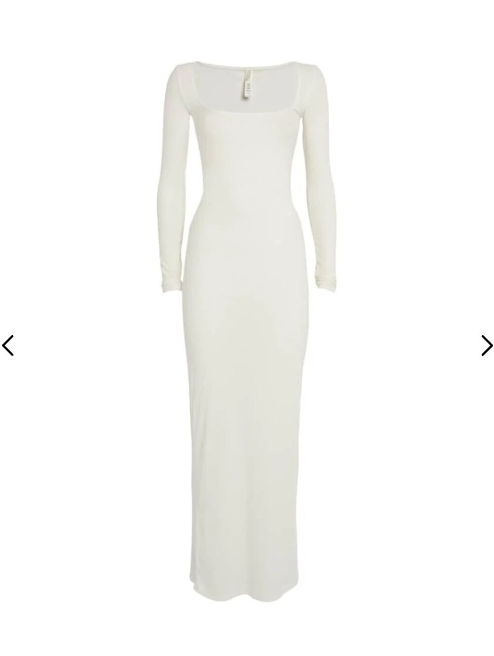 Skims White Soft Lounge Ribbed Square Neck Maxi Dress Size XXL Nwt